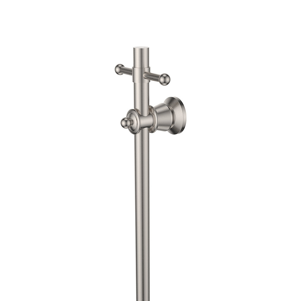 Lillian Vertical Heated Towel Rail 93 x 1000mm Brushed Nickel