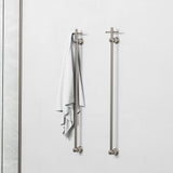 Lillian Vertical Heated Towel Rail 93 x 1000mm Brushed Nickel