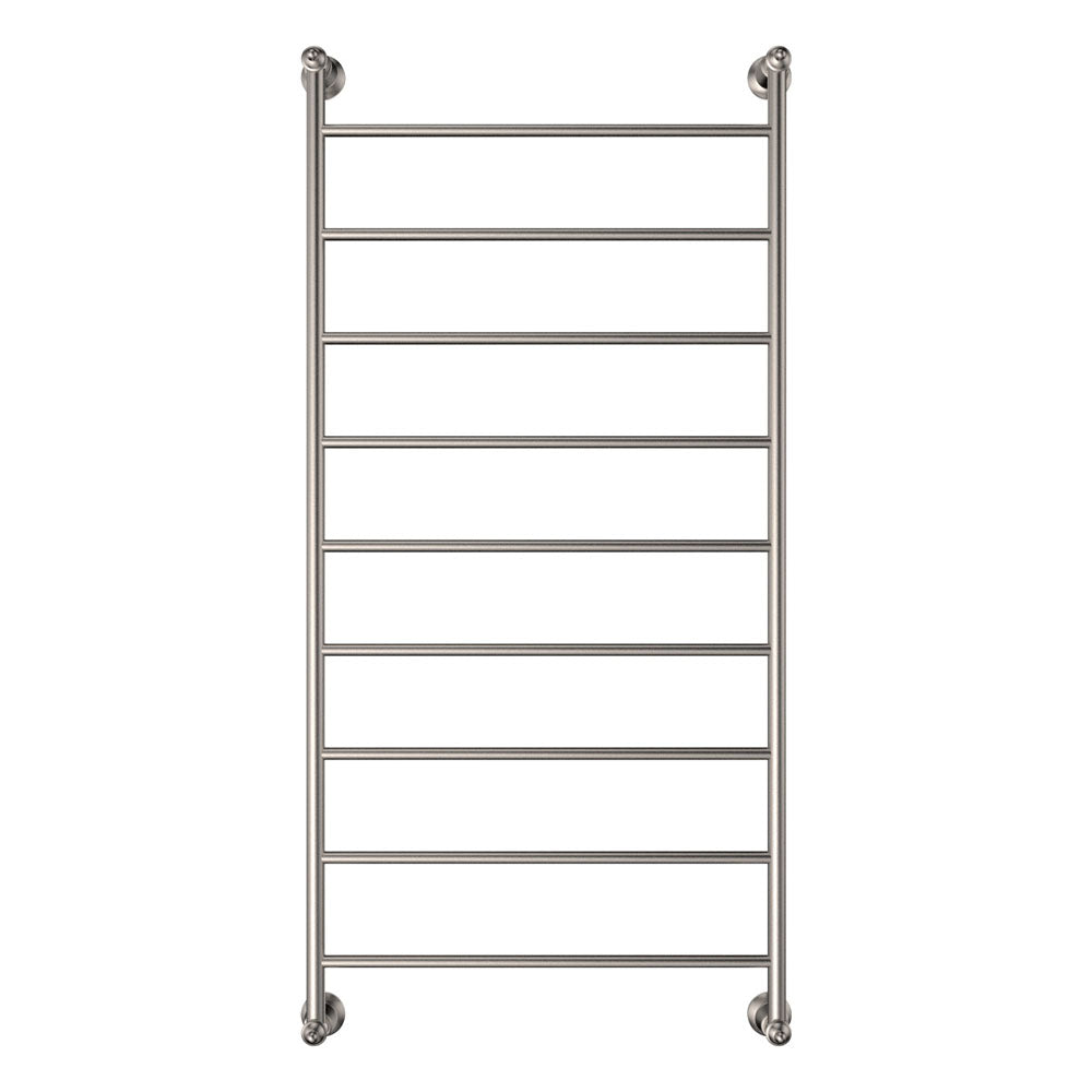 Lillian Heated Towel Rail 600 x 1200mm Brushed Nickel