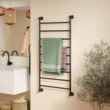 Lillian Heated Towel Rail 600 x 1200mm Matt Black