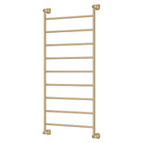 Lillian Heated Towel Rail 600 x 1200mm Urban Brass