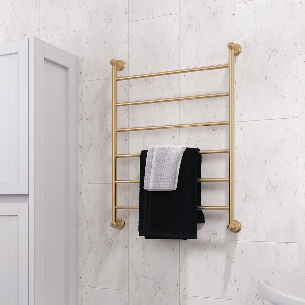 Lillian Heated Towel Rail 600 x 800mm Urban Brass