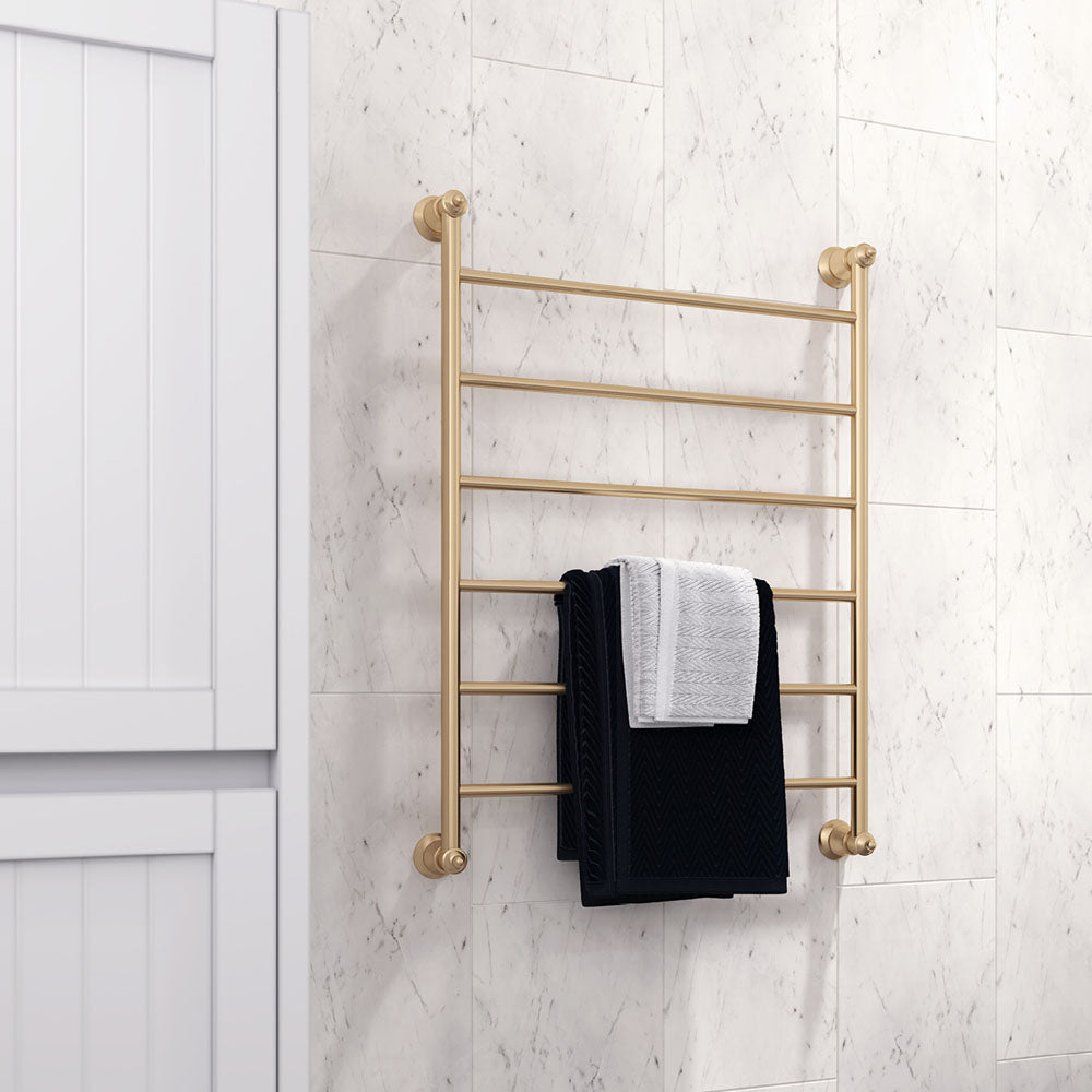 Lillian Heated Towel Rail 600 x 800mm Urban Brass