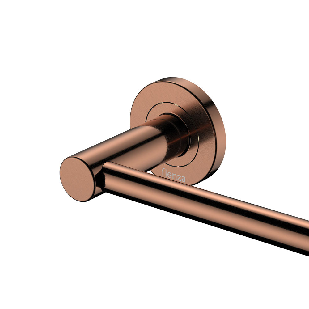 Kaya Single Towel Rail 900mm Brushed Copper
