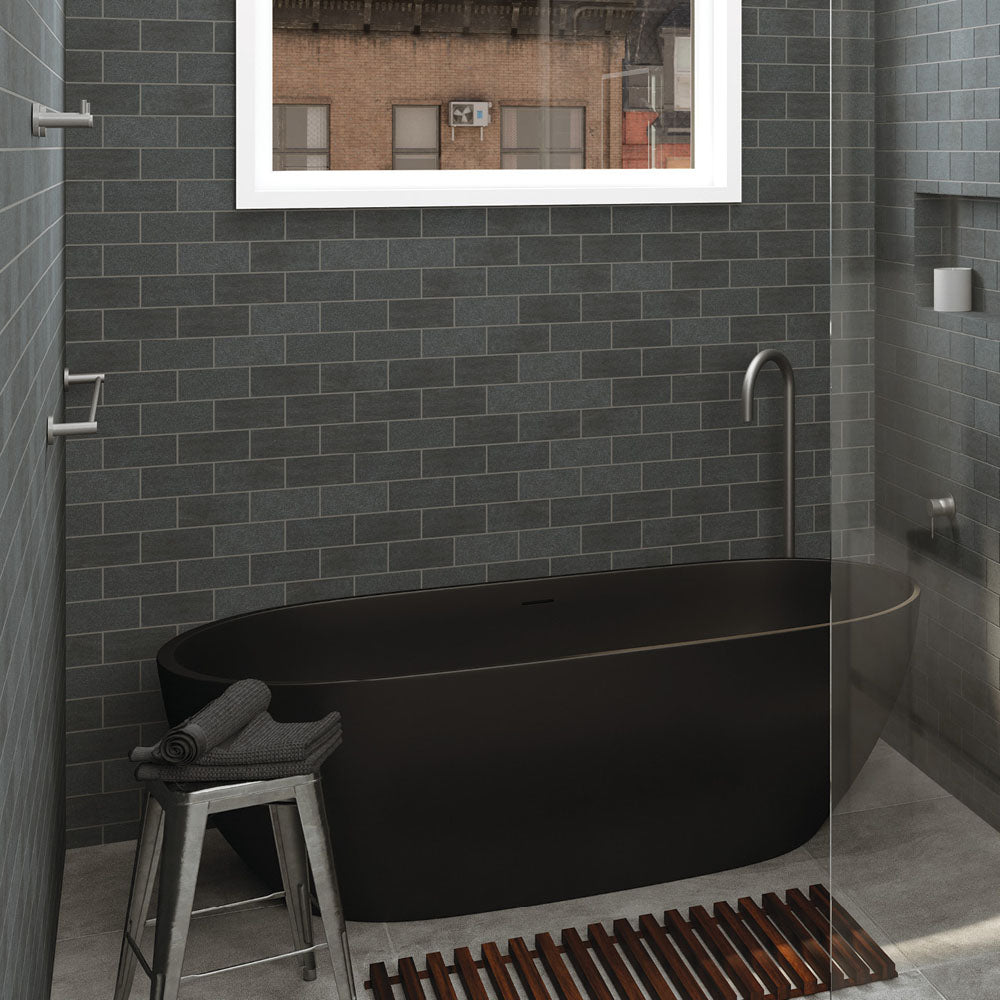 Kaya Single Towel Rail 900mm Gun Metal