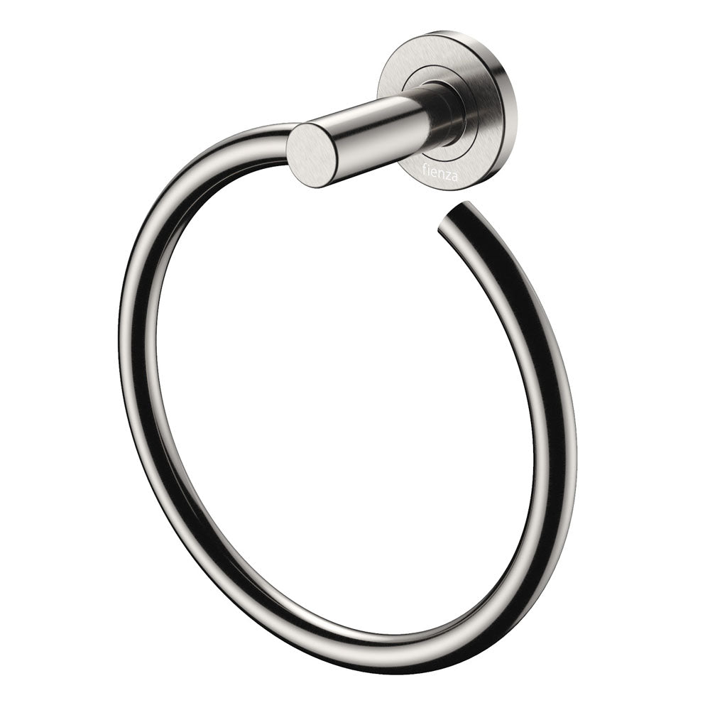 Kaya Hand Towel Ring Brushed Nickel