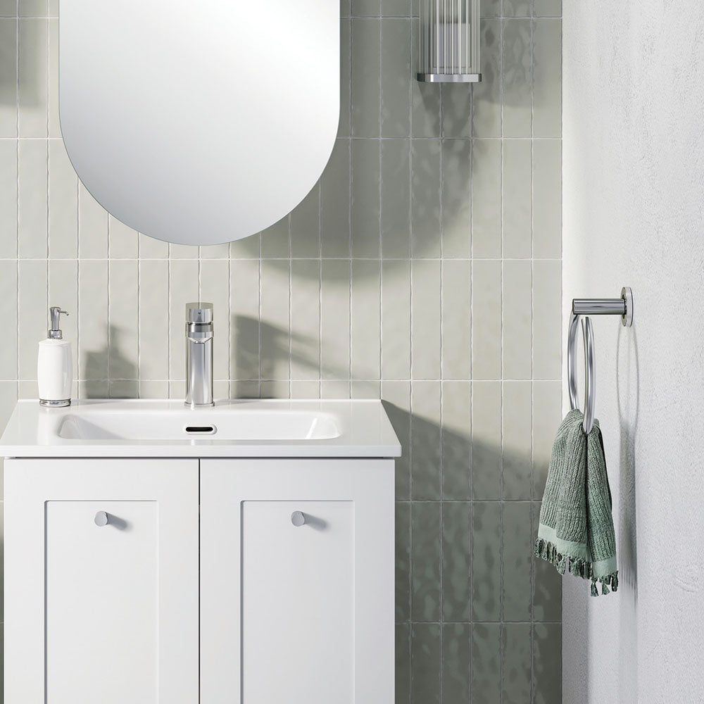 Kaya Hand Towel Ring Chrome