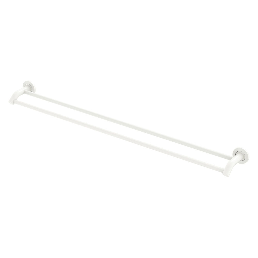 Kaya Double Towel Rail 900mm Matt White