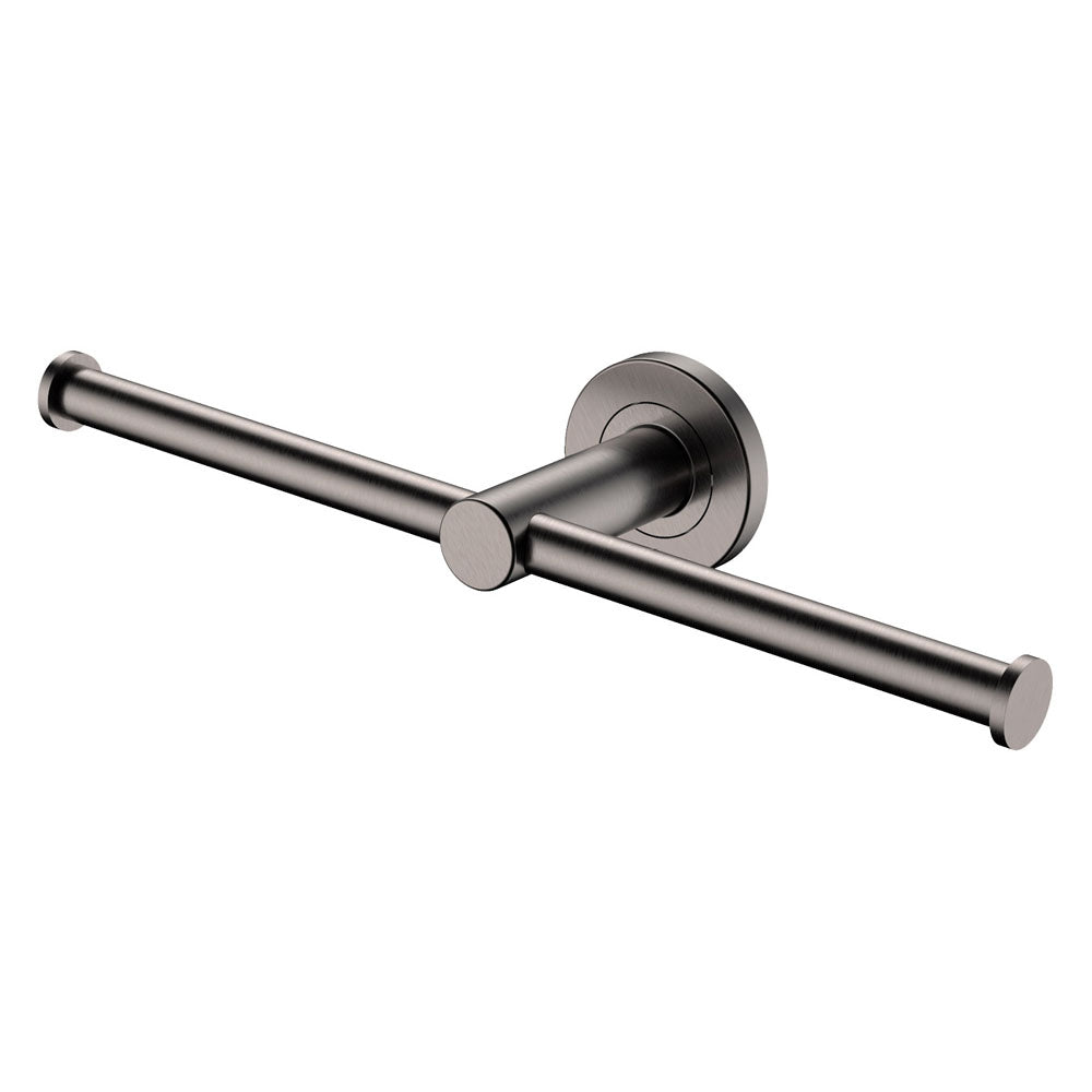 Kaya Double Toilet Roll Holder Gun Metal