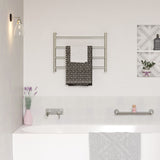 Kaya Heated Towel Rail 600 x 450mm Brushed Nickel
