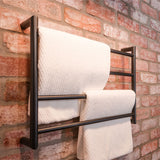 Kaya Heated Towel Rail 600 x 450mm Matt Black