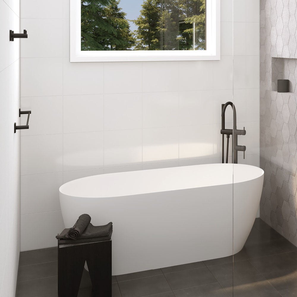 Sansa Single Towel Rail 900mm Matt Black