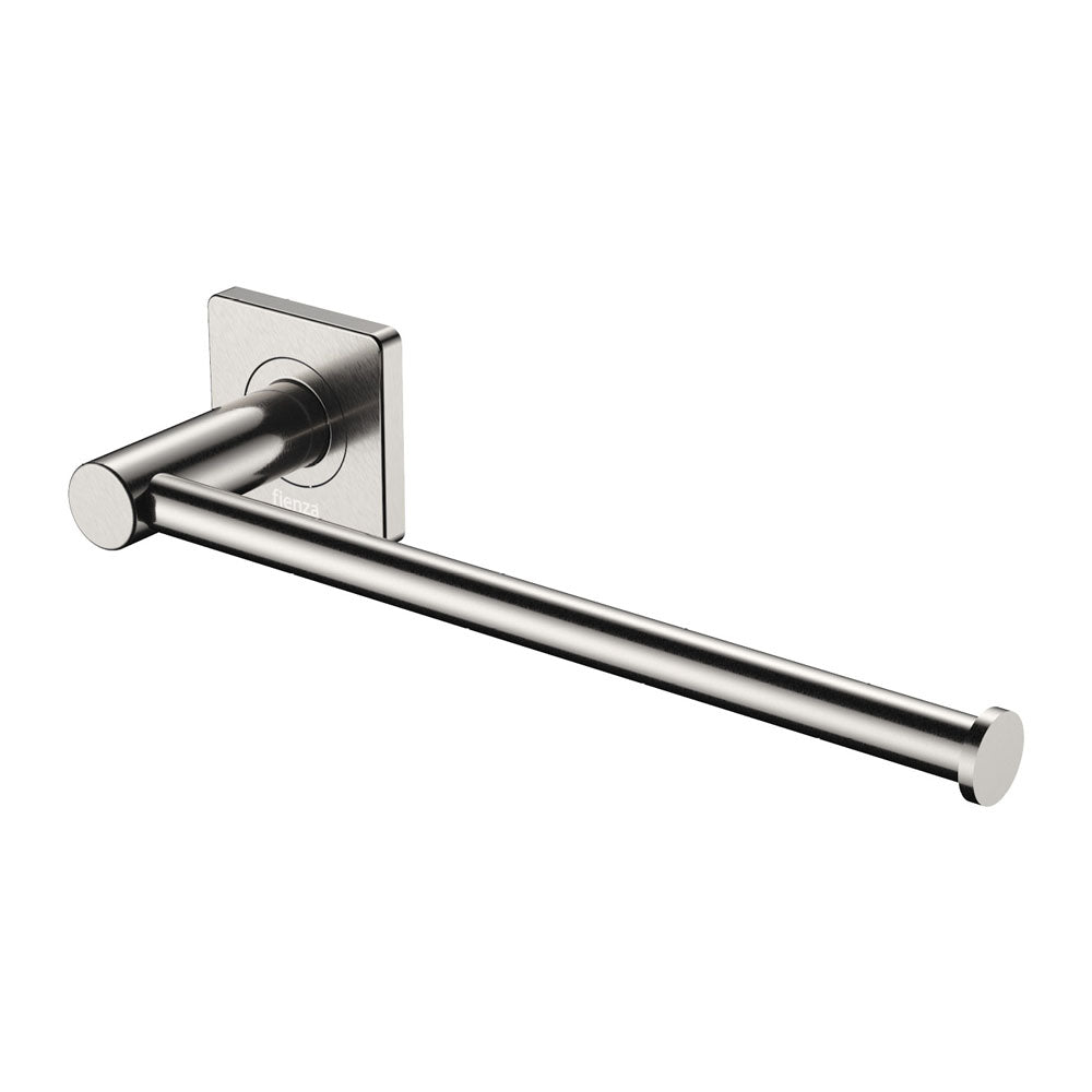 Sansa Hand Towel Rail / Toilet Roll Holder Brushed Nickel