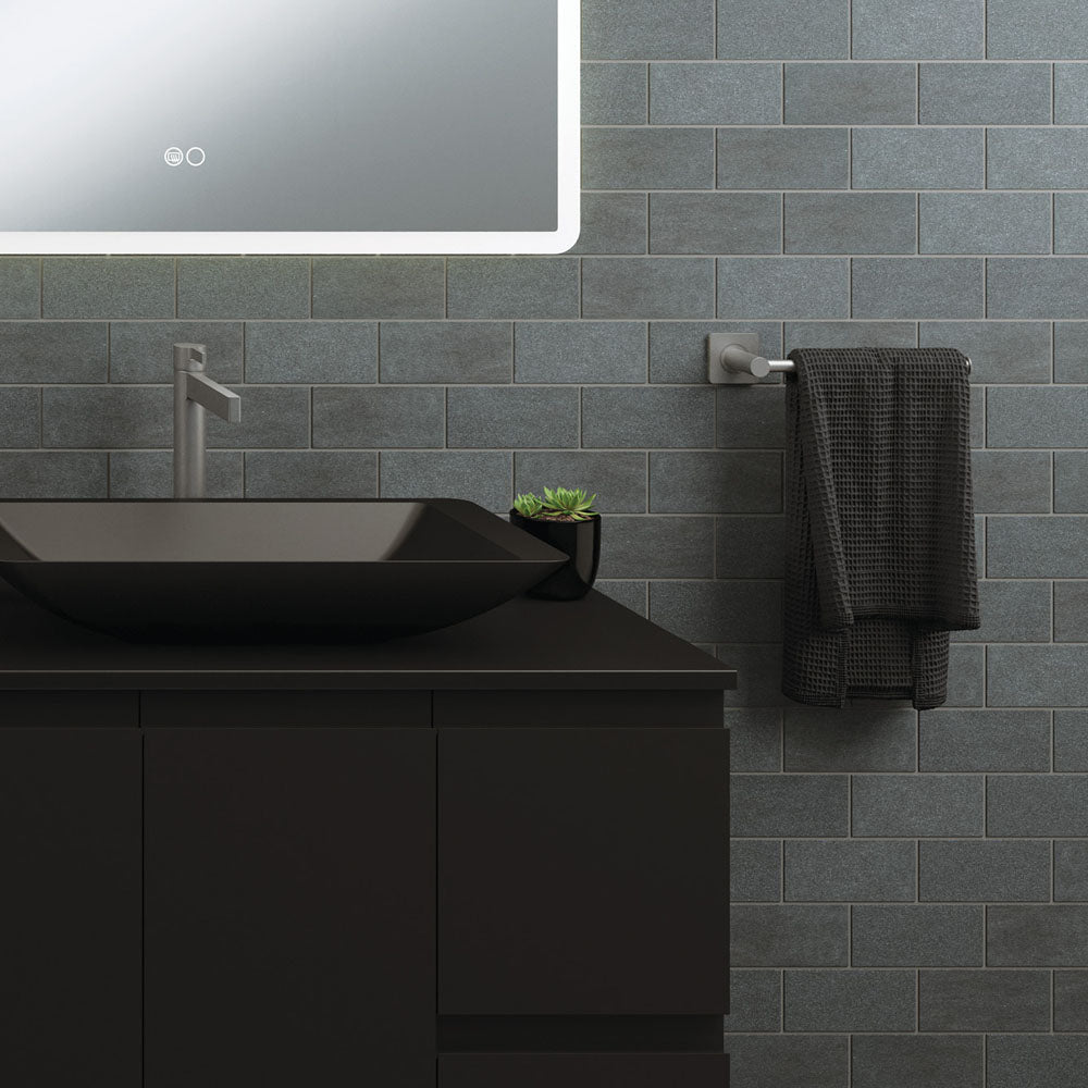 Sansa Hand Towel Rail / Toilet Roll Holder Gun Metal
