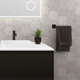 Sansa Hand Towel Rail / Toilet Roll Holder Matt Black
