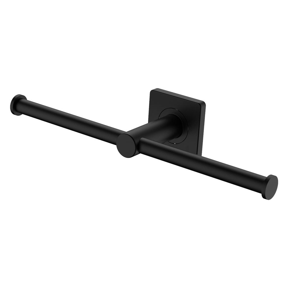 Sansa Double Toilet Roll Holder Matt Black