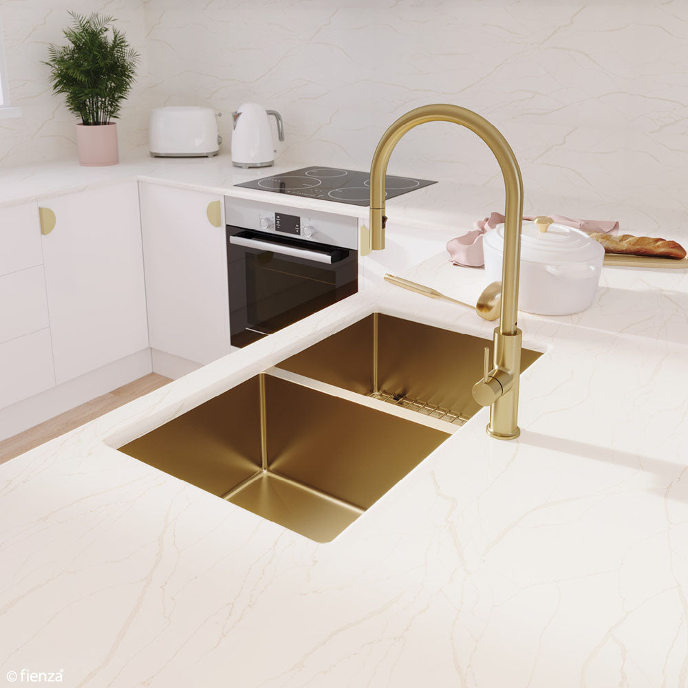 Hana 27L Sink Protector, PVD Rugged Brass