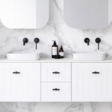 A lifestyle image of Timberline's Addison Basin 400mm White Gloss