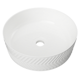 An image of Timberline's Allure Arrow Basin 360mm White Gloss