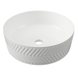 An image of Timberline's Allure Arrow Basin 360mm White Gloss