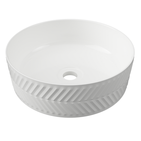 An image of Timberline's Allure Arrow Basin 360mm White Gloss