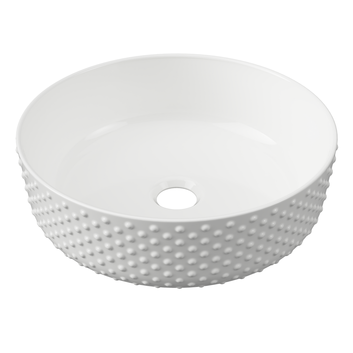 An image of Timberline's Allure Dimple Basin 360mm White Gloss