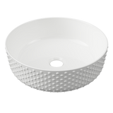 An image of Timberline's Allure Dimple Basin 360mm White Gloss