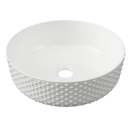 An image of Timberline's Allure Dimple Basin 360mm White Gloss