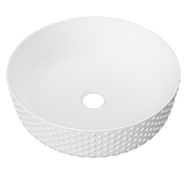 An image of Timberline's Allure Dimple Basin 360mm White Matt