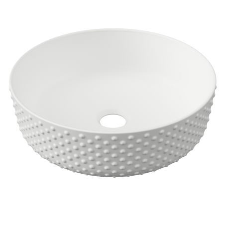 An image of Timberline's Allure Dimple Basin 360mm White Matt