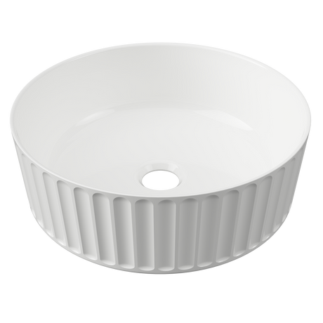 An image of Timberline's Allure Flute Basin 365mm White Gloss