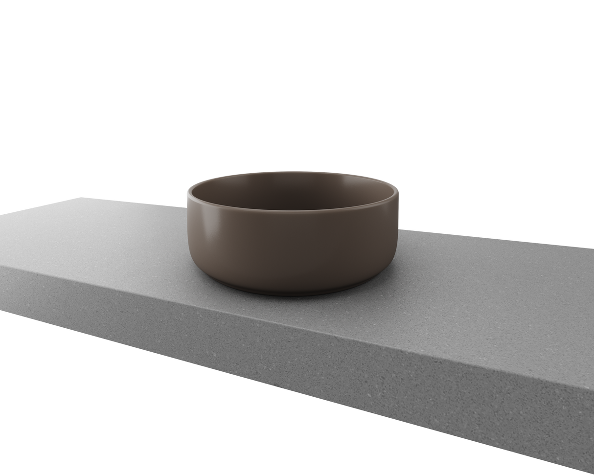 An image of Timberline's Allure Basin 360mm Taupe Matt