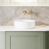 A lifestyle image of Timberline's Allure Basin 360mm White Gloss