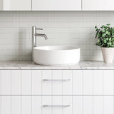 A lifestyle image of Timberline's Allure Basin 360mm White Matt