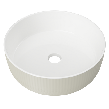 An image of Timberline's Allure Raked Basin 360mm White Gloss