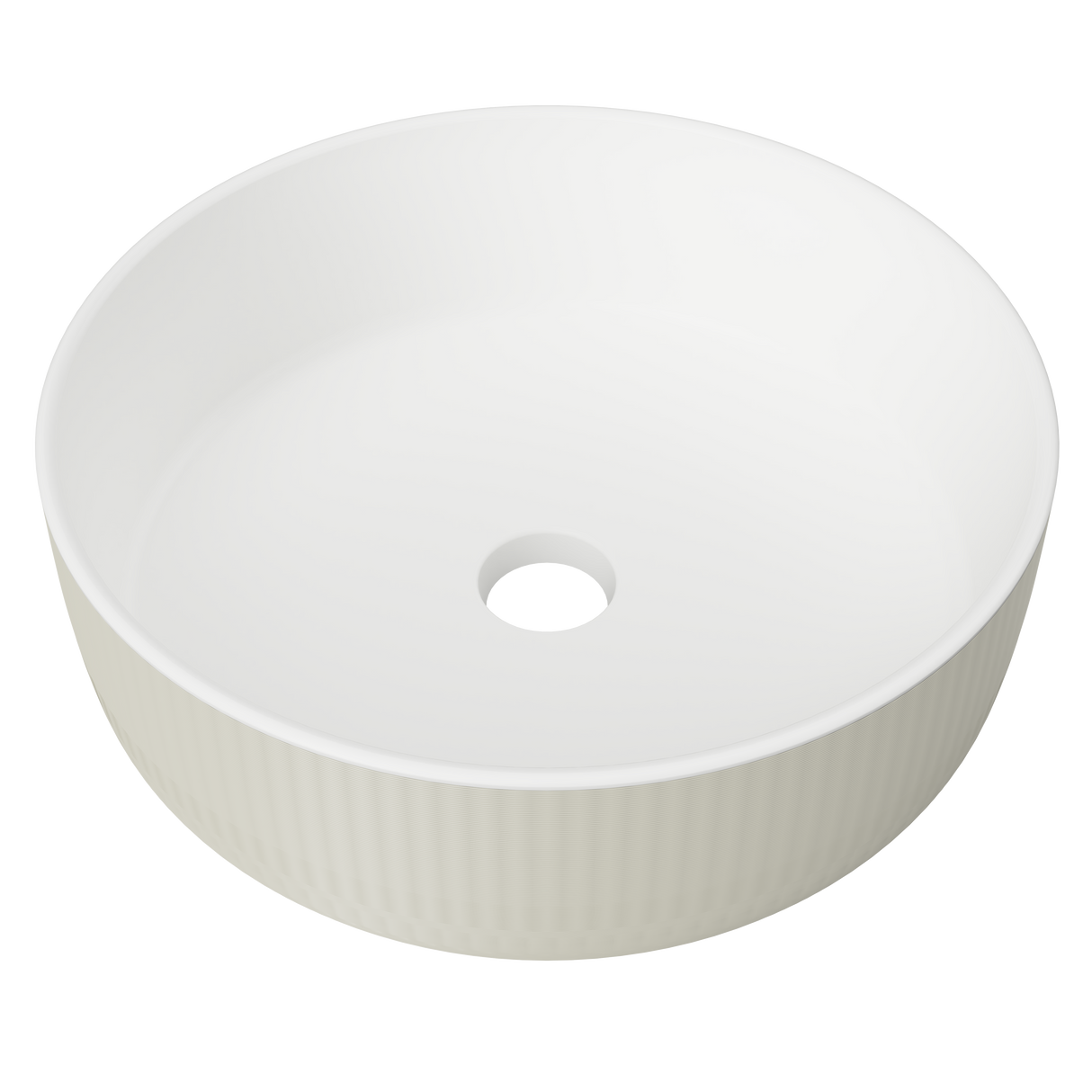 An image of Timberline's Allure Raked Basin 360mm White Matt