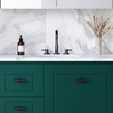 A lifestyle image of Timberline's Amara Undermount Basin 450mm White Gloss