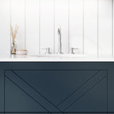 A lifestyle image of Timberline's Amara Undermount Basin 450mm White Gloss