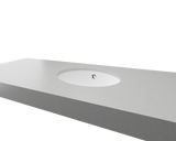 An image of Timberline's Amara Undermount Basin 450mm White Gloss