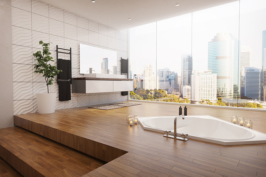 Angelique 1295 Inset Corner Bath - White