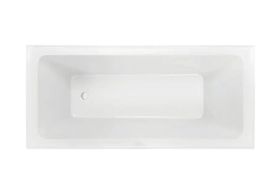 Aria 1675 Inset Bath - White