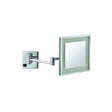 3x Magnification Chrome Wall Mounted Shaving Mirror, 200x200mm with Concealed Wiring