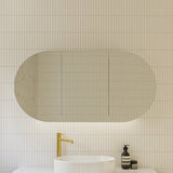 Ballad Mirror Cabinet 1200mm Three Door Gold Collection (BAL-SC-1200-3-G)
