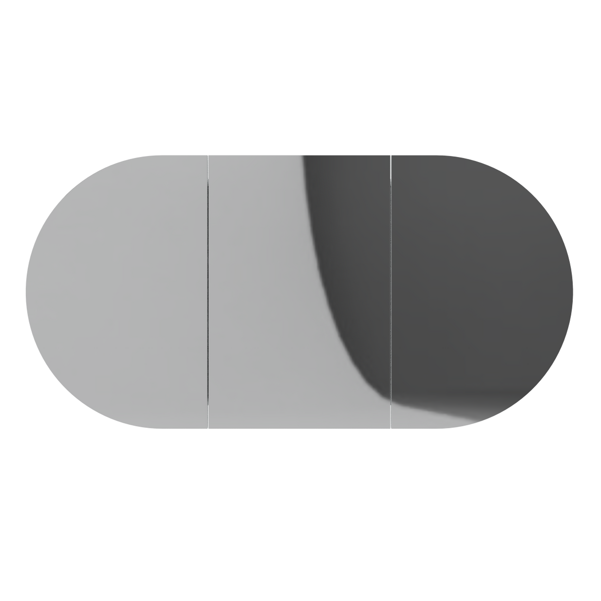 Ballad Mirror Cabinet 1200mm Three Door Platinum Collection (BAL-SC-1200-3-P)