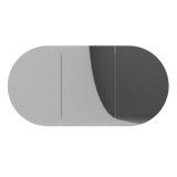 Ballad Mirror Cabinet 1200mm Three Door Platinum Collection (BAL-SC-1200-3-P)