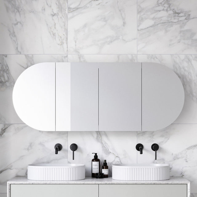 Ballad Mirror Cabinet 1500mm Four Door Gold Collection (BAL-SC-1500-4-G)