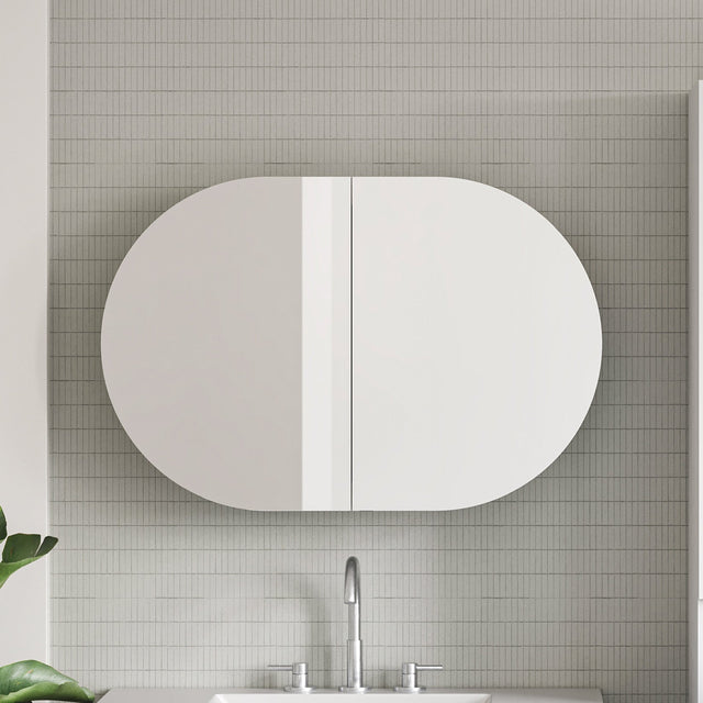 Ballad Mirror Cabinet 900mm Double Door Gold Collection (BAL-SC-900-D-G)