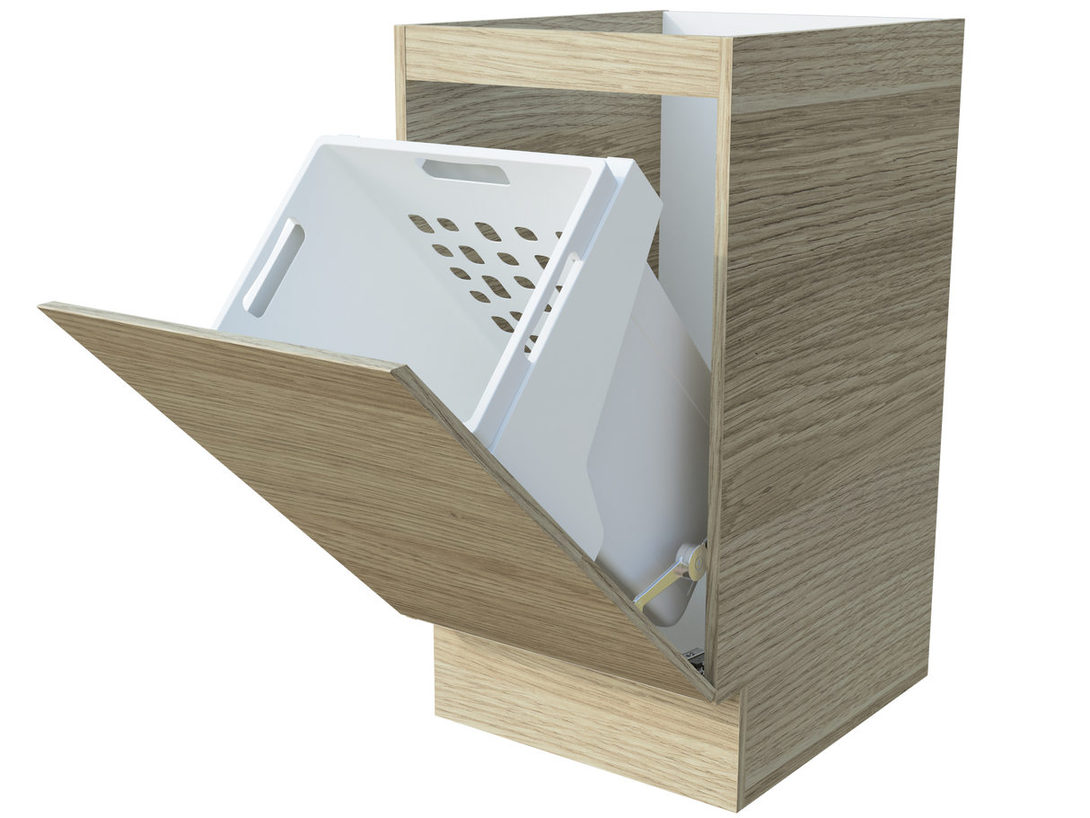 Modular Laundry 450mm Base Unit Laundry Basket Drawer Flip Down (BAS-LC-450-BASKFLIP)