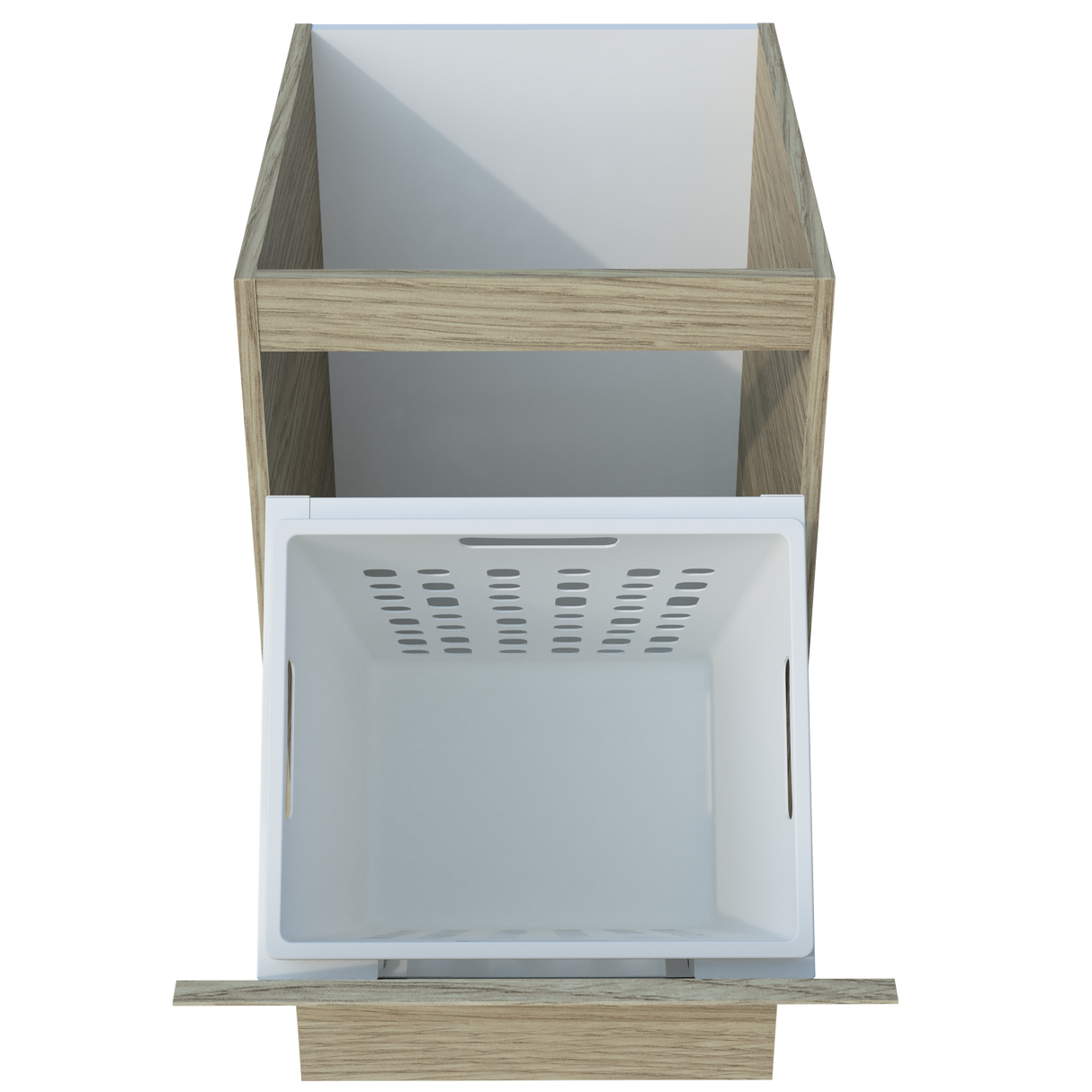 Modular Laundry 450mm Base Unit Laundry Basket Drawer Flip Down (BAS-LC-450-BASKFLIP)