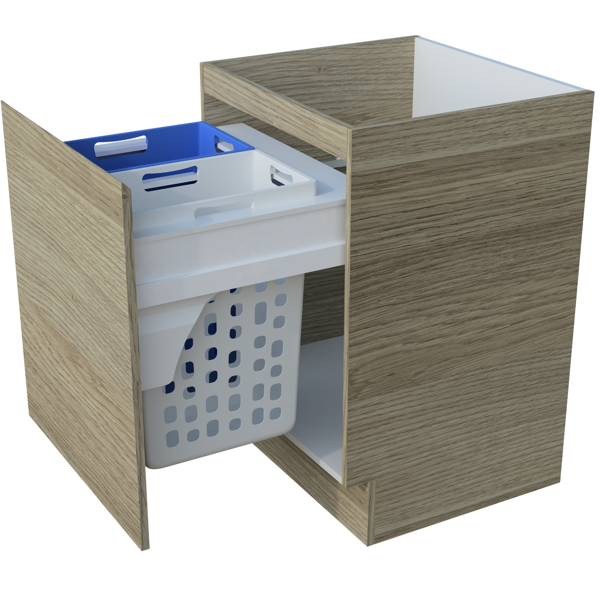 Modular Laundry 600mm Base Unit Laundry Basket Drawer (BAS-LC-600-BASK)